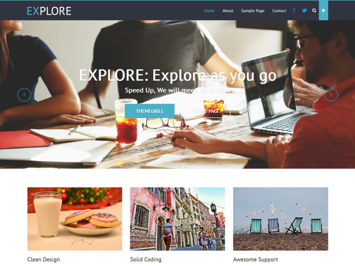 Explore WordPress Theme Download