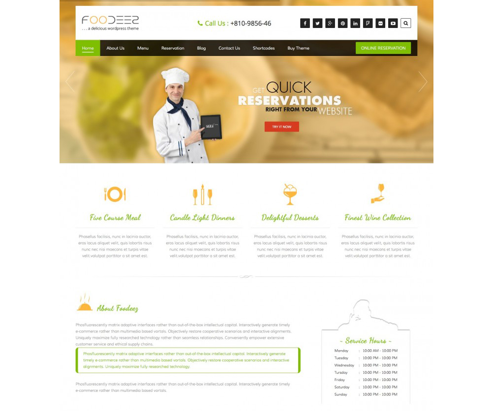 Foodeez Theme WordPress Download
