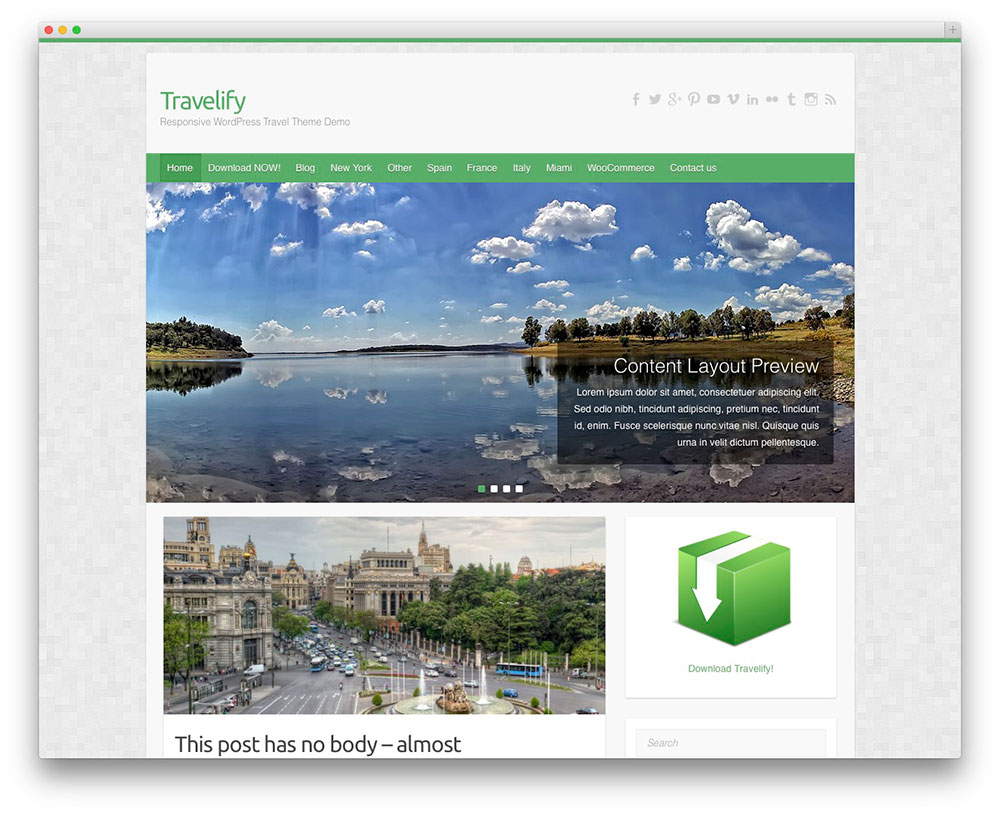 Travelify – Awesome & Responsive Travel WordPress Theme
