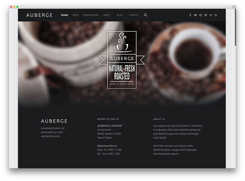 Auberge WordPress Themes Download