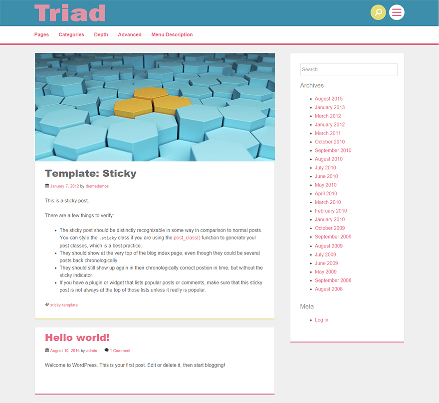 Triad WordPress Theme Download