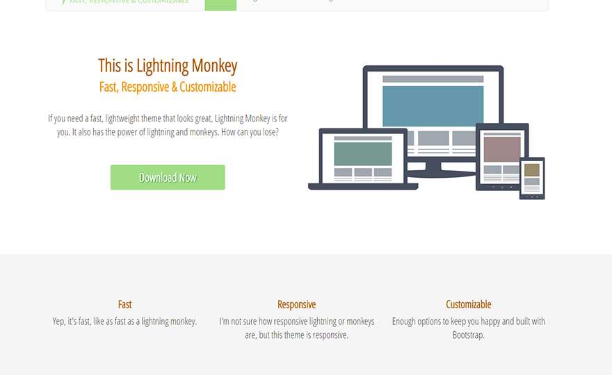 Lightning Monkey WordPress Theme