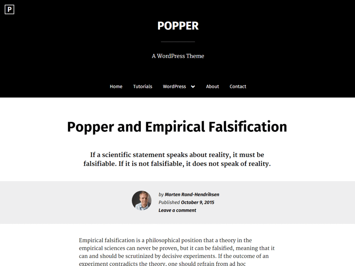 Popper WordPress Theme