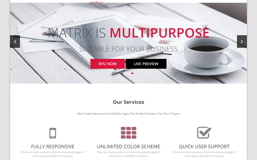 Matrix WordPress Theme