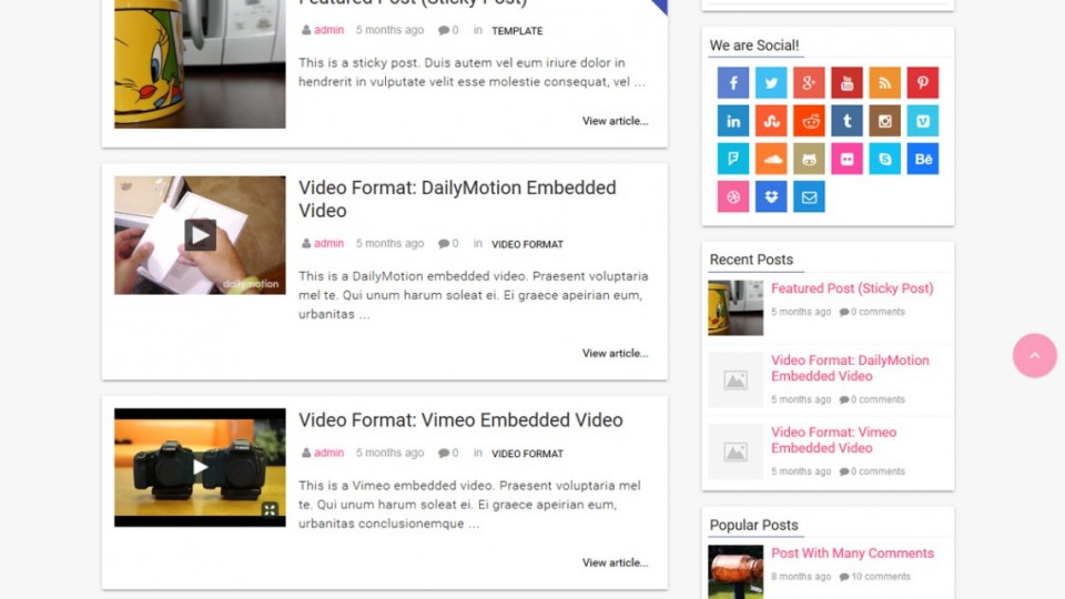 Realistic WordPress Theme