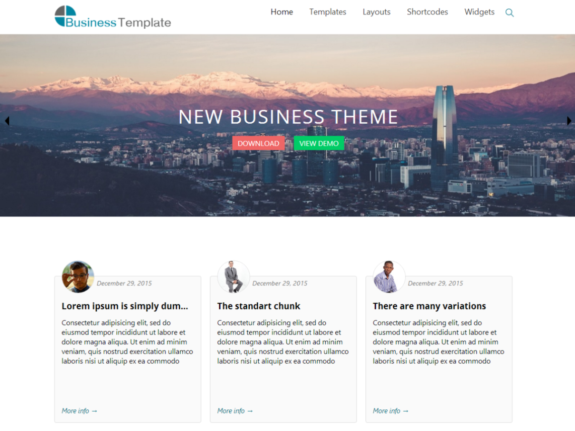 Business World WordPress Theme Download