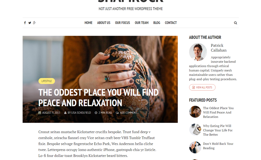 Shamrock WordPress Theme
