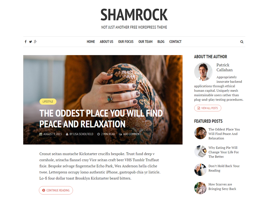 Shamrock WordPress Theme