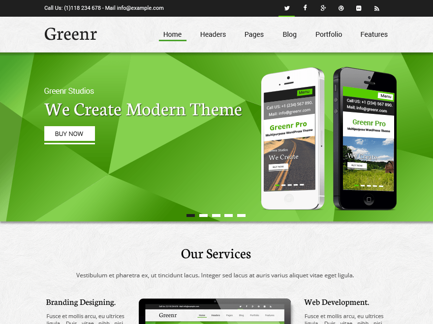 Greenr WordPress Theme Download