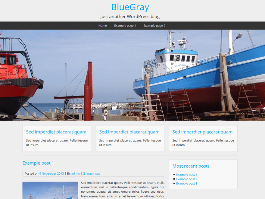 BlueGray WordPress Theme Download