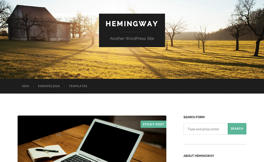 Hemingway WordPress Theme
