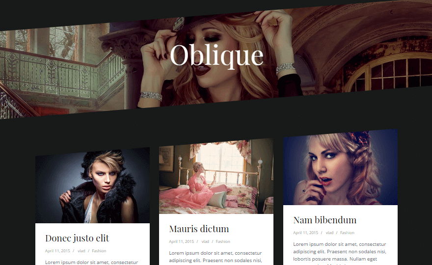 Oblique WordPress Theme