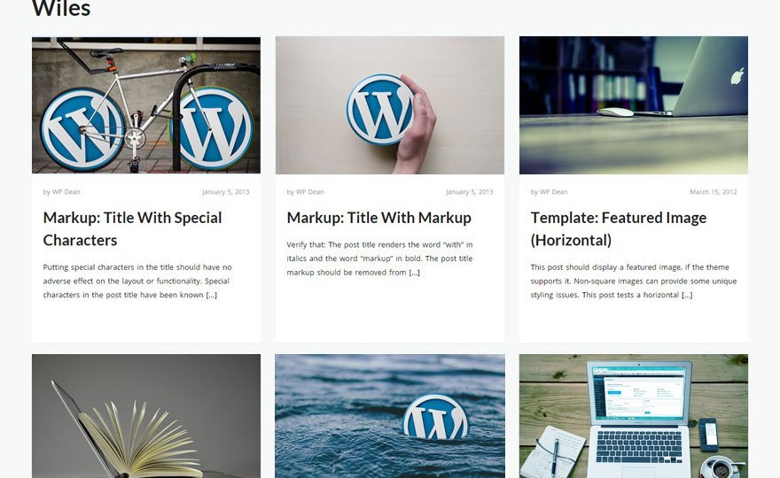 Wiles WordPress Theme