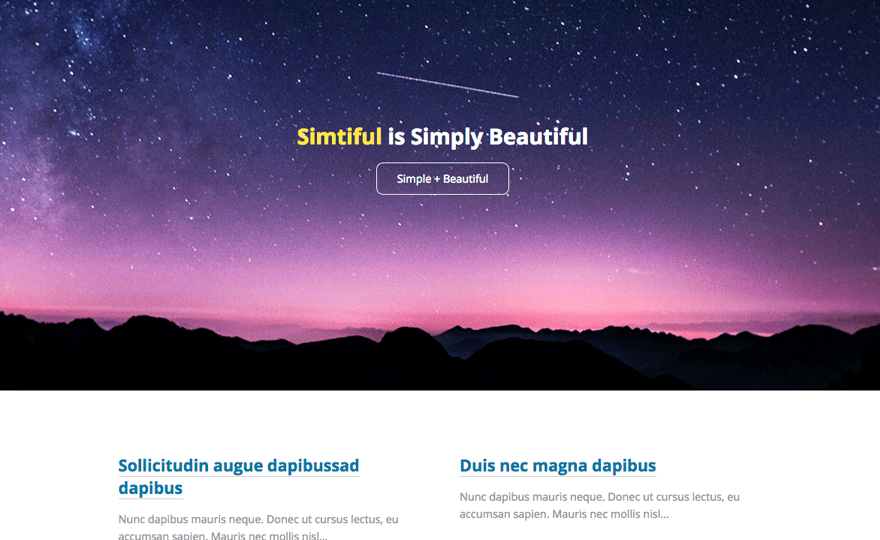 Simtiful WordPress Theme