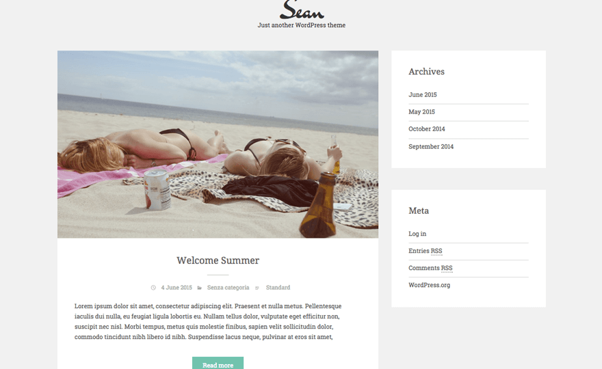 Sean Lite WordPress Theme
