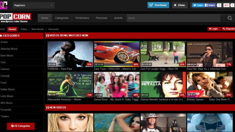 Popcorn Tube WordPress Theme