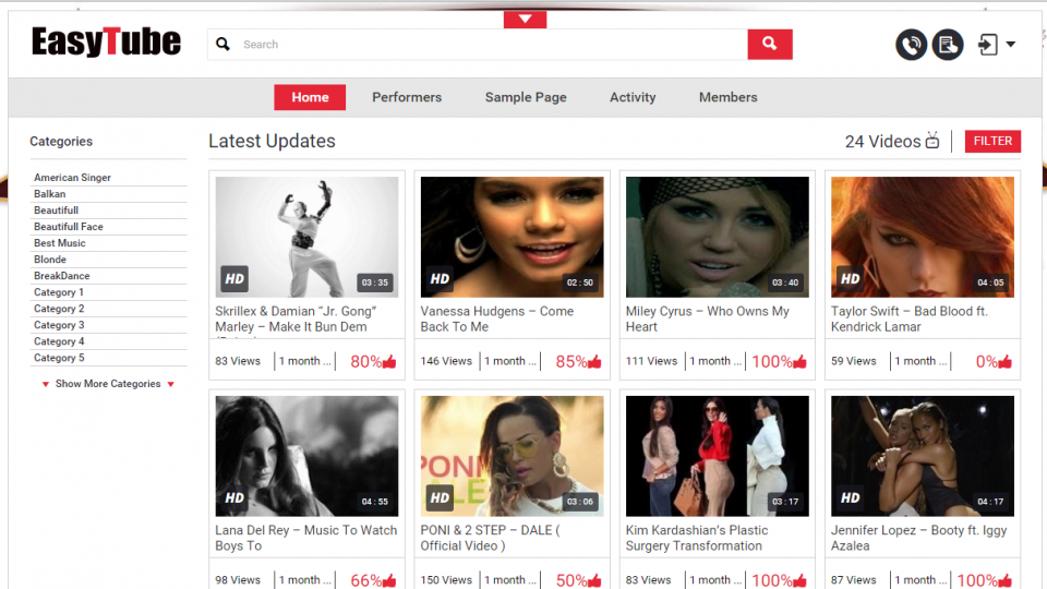 Easytube WordPress Theme